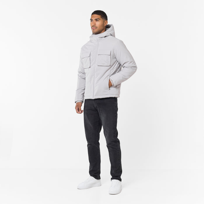 Padded Utility Shell Jacket | Stone