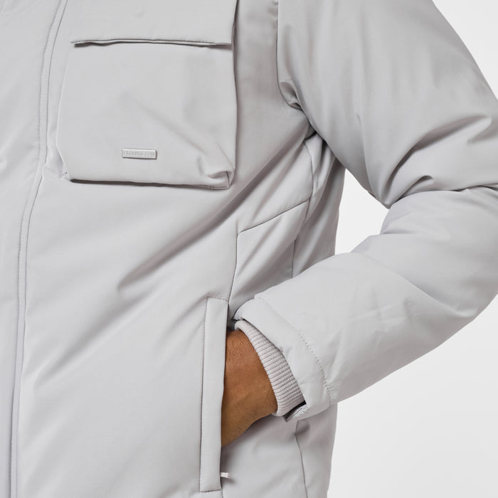 Padded Utility Shell Jacket | Stone