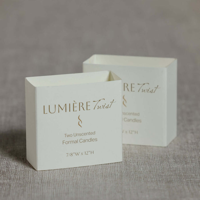 Pair of Lumière Twist Formal Candles 10" - Set of 6 - Candles by Carlyle Avenue