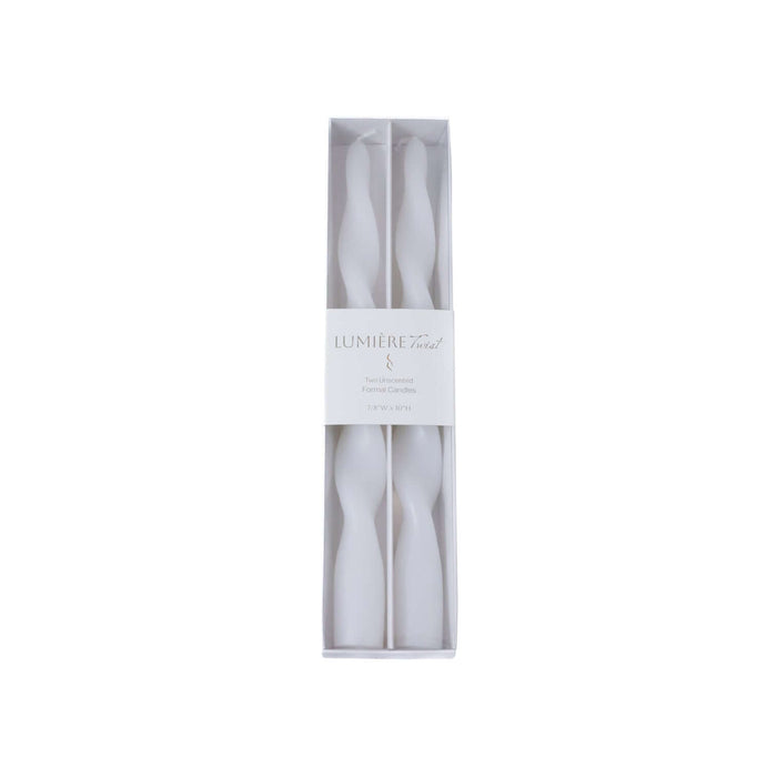 Pair of Lumière Twist Formal Candles 10" - Set of 6 - Candles by Carlyle Avenue