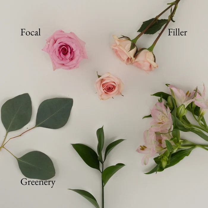 Pale Pink Bouquet Bar Flower Kit Stem - Image