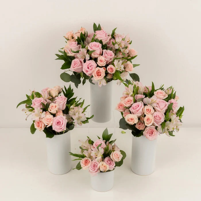 Pale Pink Flower Centerpieces Close Up - Image