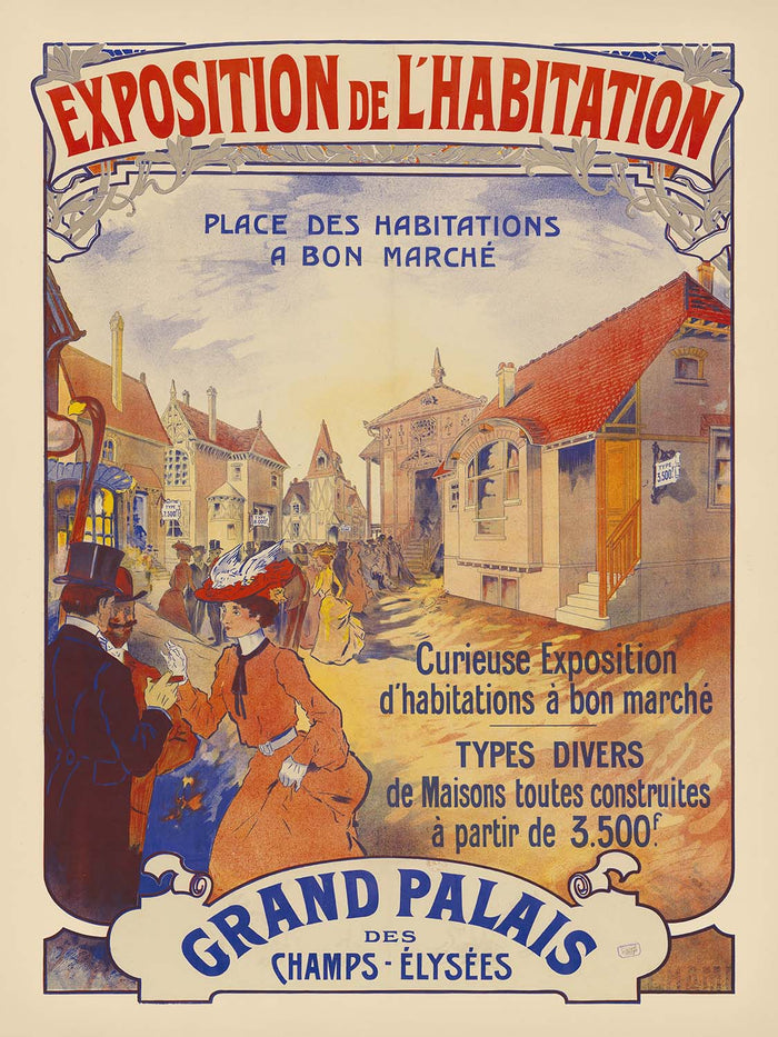Paris Travel Poster: Exposition de l’habitation by Imprimerie Chaix, 1903