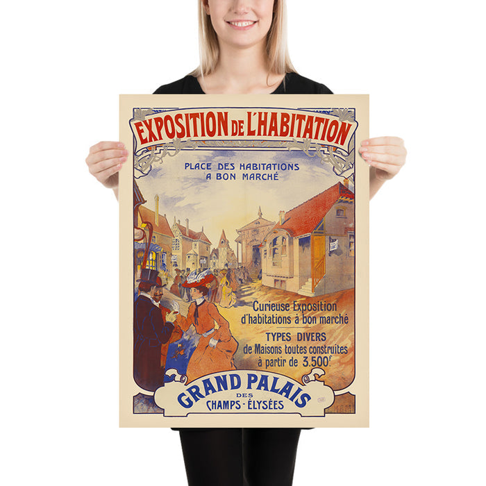 Paris Travel Poster: Exposition de l’habitation by Imprimerie Chaix, 1903