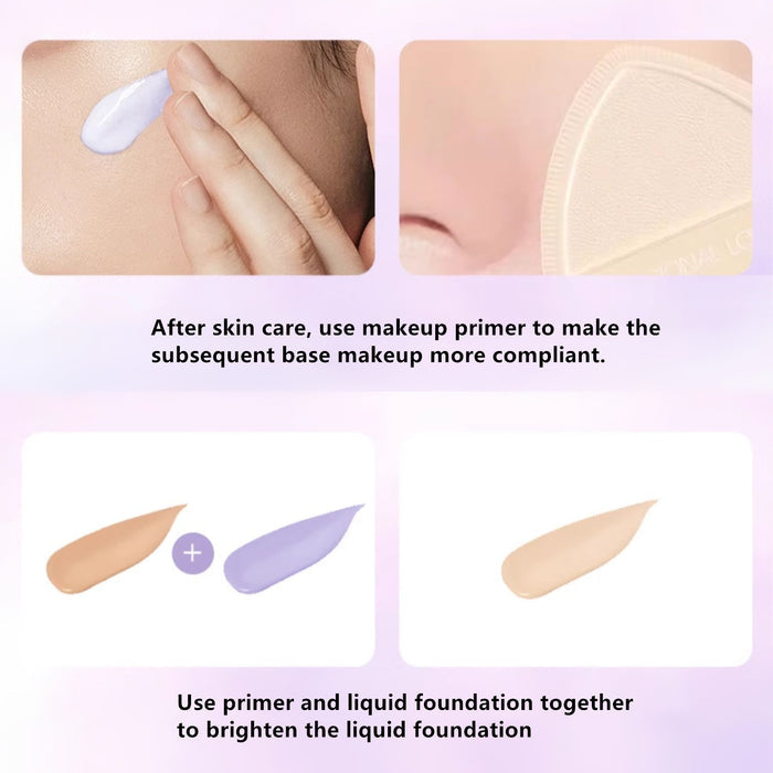 PASSIONAL LOVER Invisible Series Botanical Correcting Purple Makeup Primer T3855