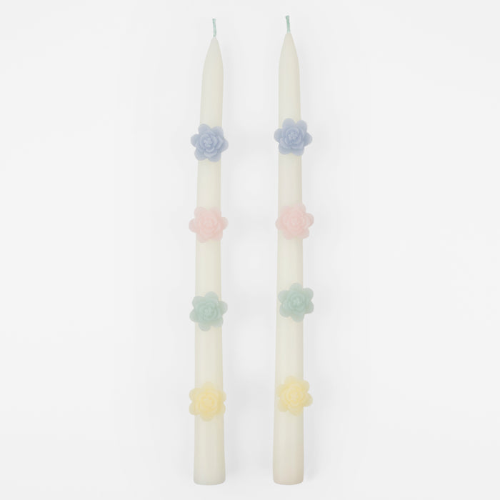 Pastel Flower Taper Candles - Candles by Carlyle Avenue