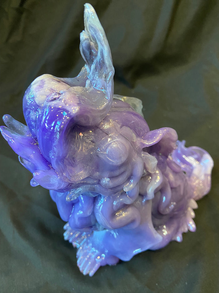 **PATREON** CUTTLE BAKU- PURPLE TRANSLUCENT SWIRL/ GLOW IN THE DARK