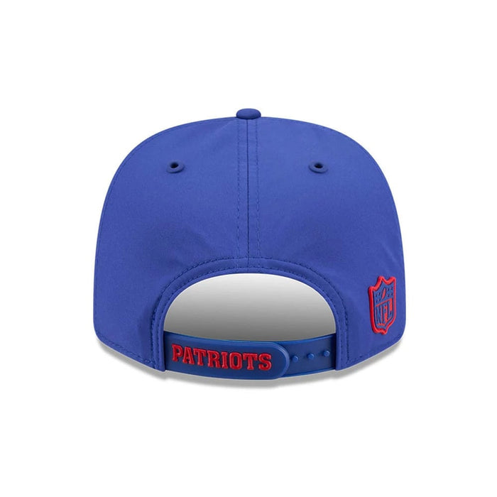 Pictured is this NFL Sideline 2026 New England Patriots 9SEVENTY Stretch Snap cap in blue. 5