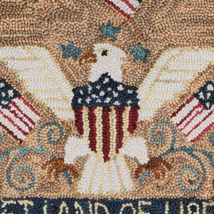 PD-109 Sweet Land Of Liberty Hooked Rug 2’x6’