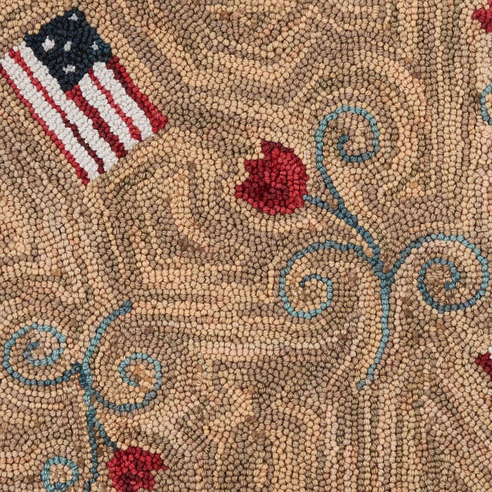 PD-109 Sweet Land Of Liberty Hooked Rug 2’x6’