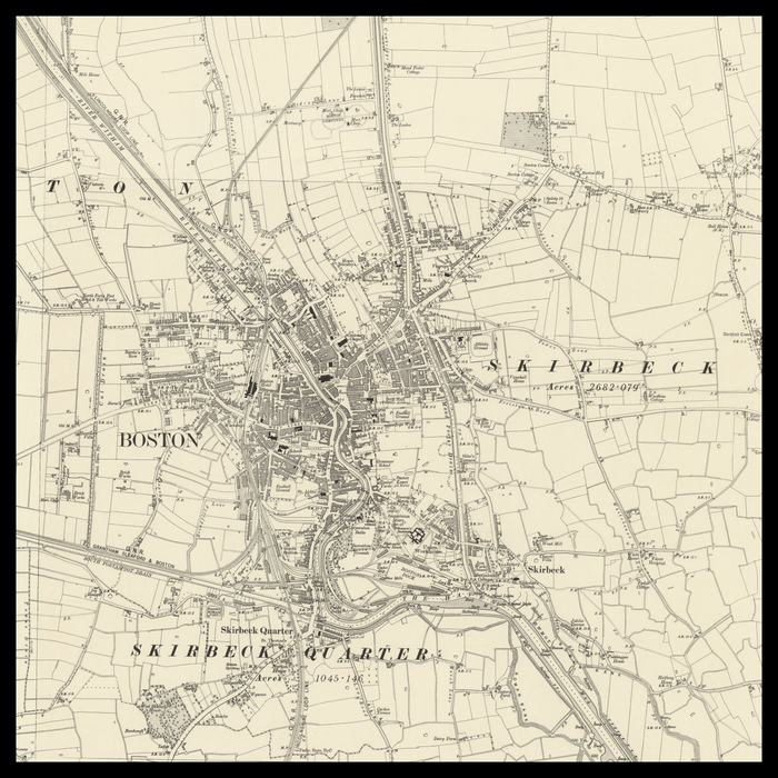 An old Ordnance Survey map of Boston