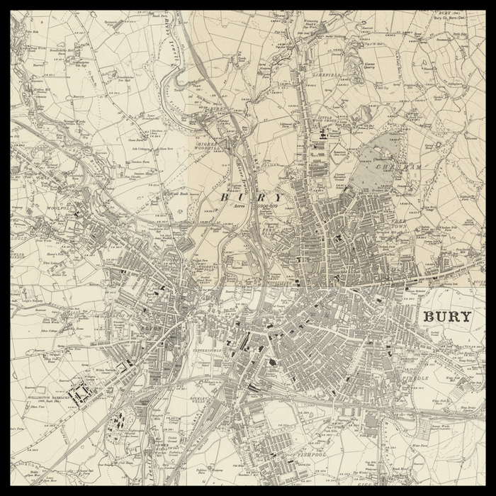 An old Ordnance Survey map of Bury
