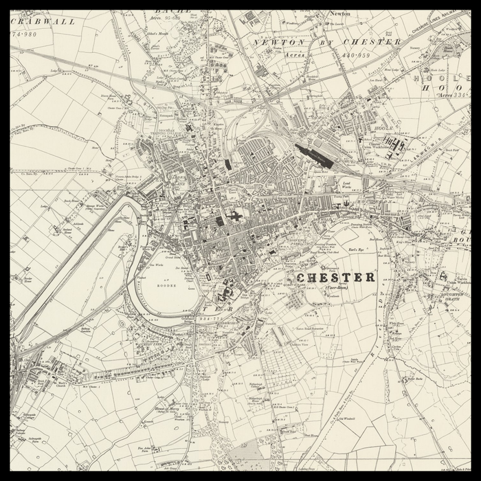 An old Ordnance Survey map of Chester