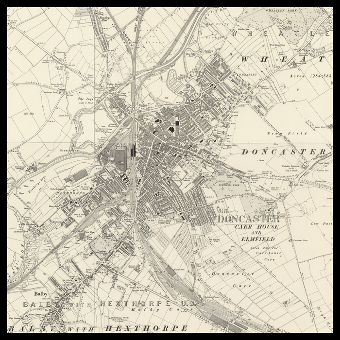 An old Ordnance Survey map of Doncaster