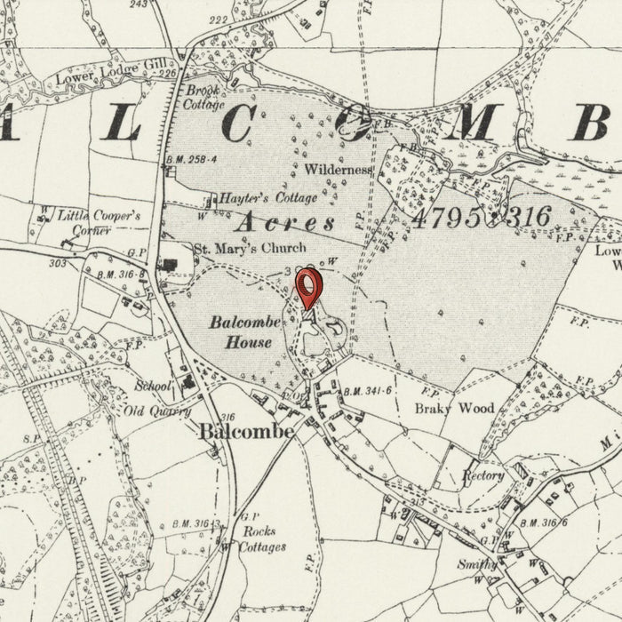 Personalised Old Map of Halifax
