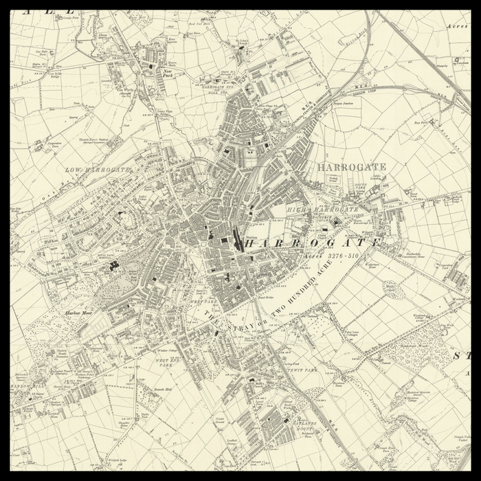 An old Ordnance Survey map of Harrogate