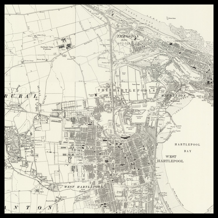 An old Ordnance Survey map of Hartlepool