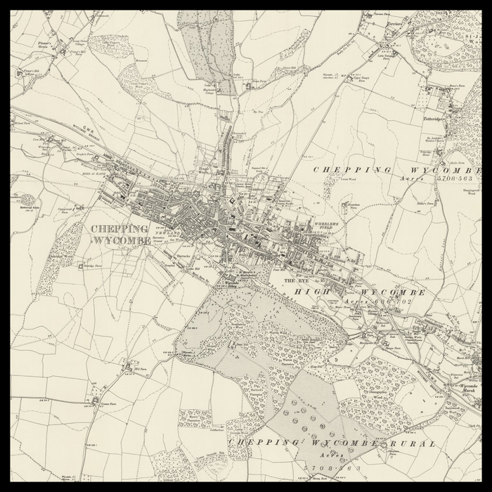 An old Ordnance Survey map of High Wycombe