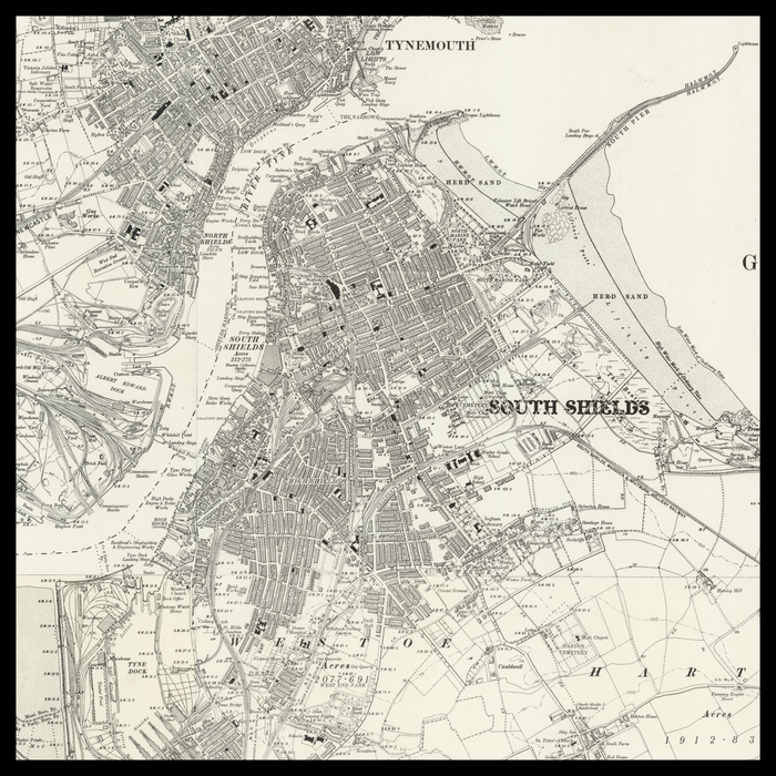 An old Ordnance Survey map of South Shields