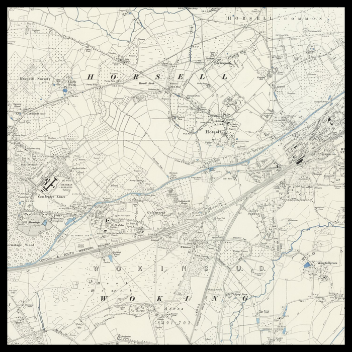 An old Ordnance Survey map of Woking