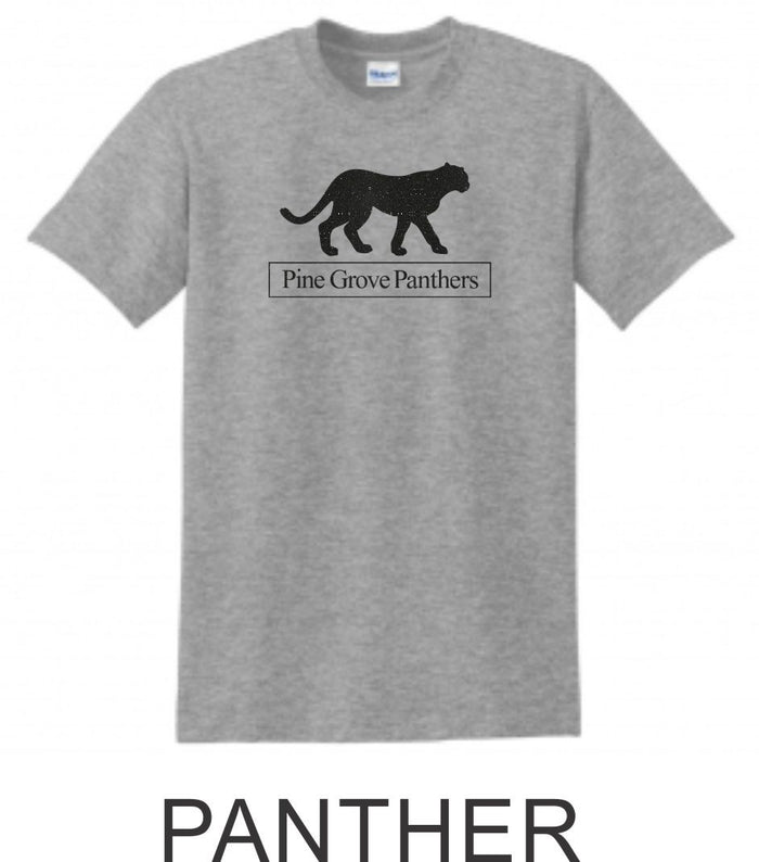 PGE Grey Basic Tee- 4 Designs- Matte or Glitter