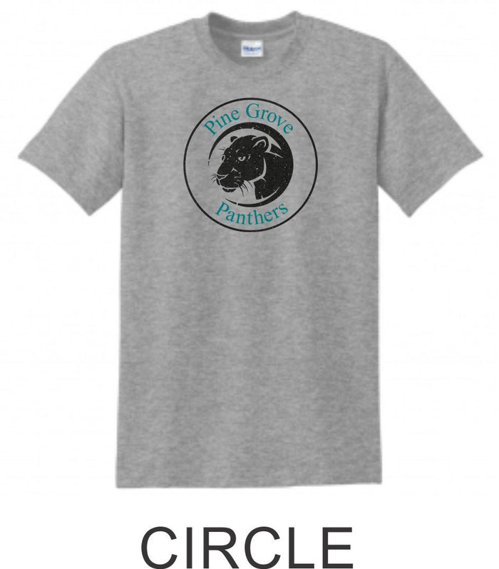 PGE Grey Basic Tee- 4 Designs- Matte or Glitter