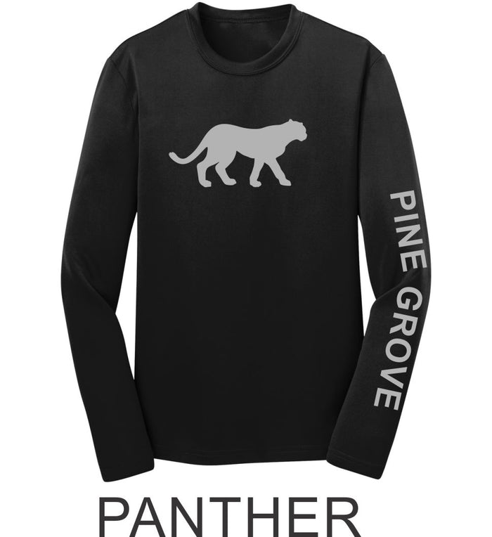 PGE Wicking Black Long Sleeve Tee- 3 designs