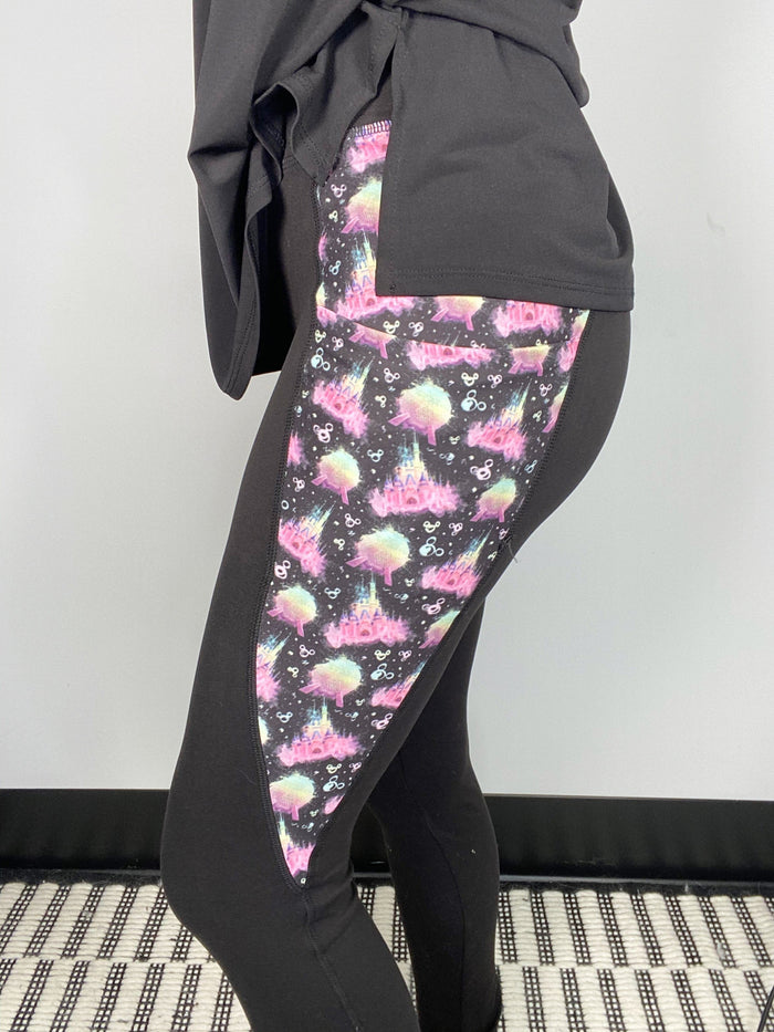 Pink Magic Castle Kids' Leggings with Pockets