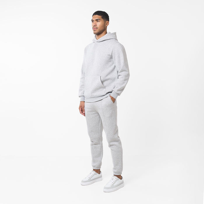 Pleated Cuffed Jogger | Grey Marl