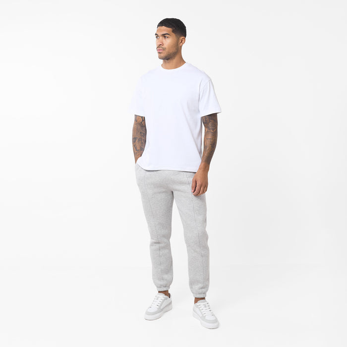 Pleated Cuffed Jogger | Grey Marl