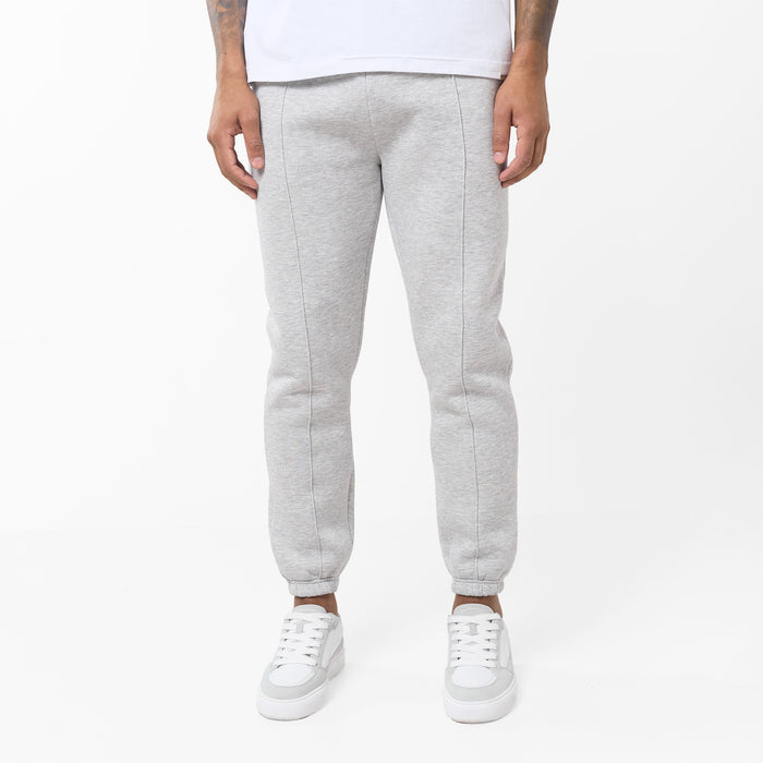 Pleated Cuffed Jogger | Grey Marl