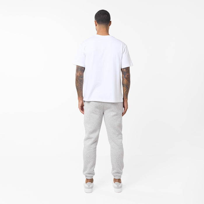 Pleated Cuffed Jogger | Grey Marl