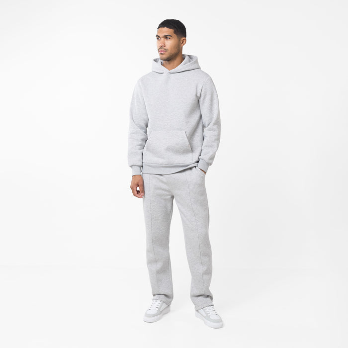 Pleated Open Hem Jogger | Grey Marl