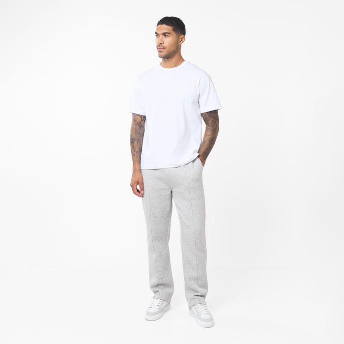 Pleated Open Hem Jogger | Grey Marl