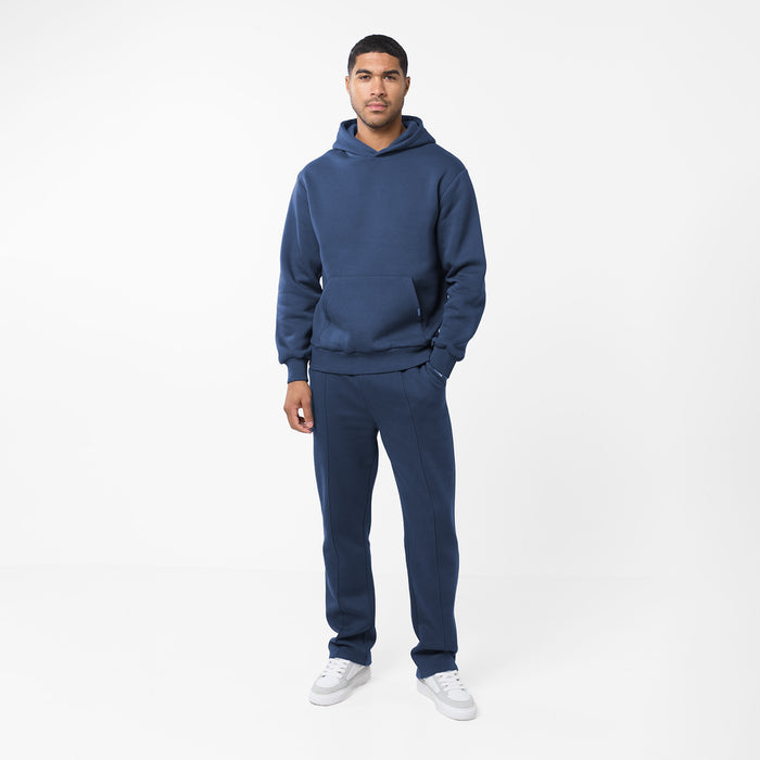 Pleated Open Hem Jogger | Midnight