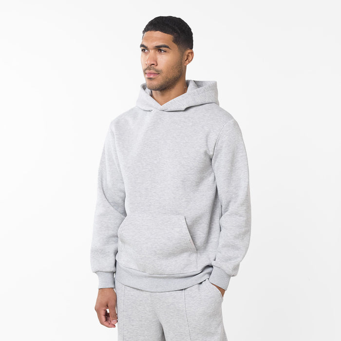 Men's relaxed fit hoodie in grey marl