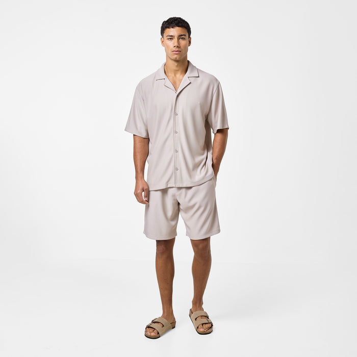 Pleated Shirt | Stone