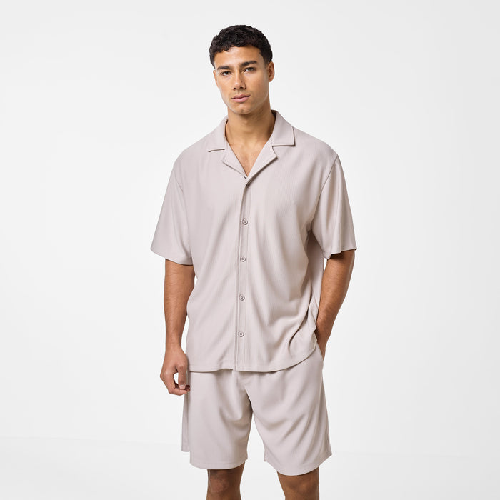 Pleated Shirt | Stone
