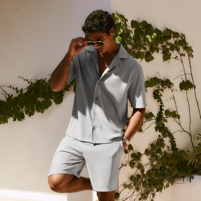 Pleated Short | Frost Grey