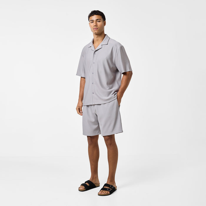 Pleated Short | Frost Grey