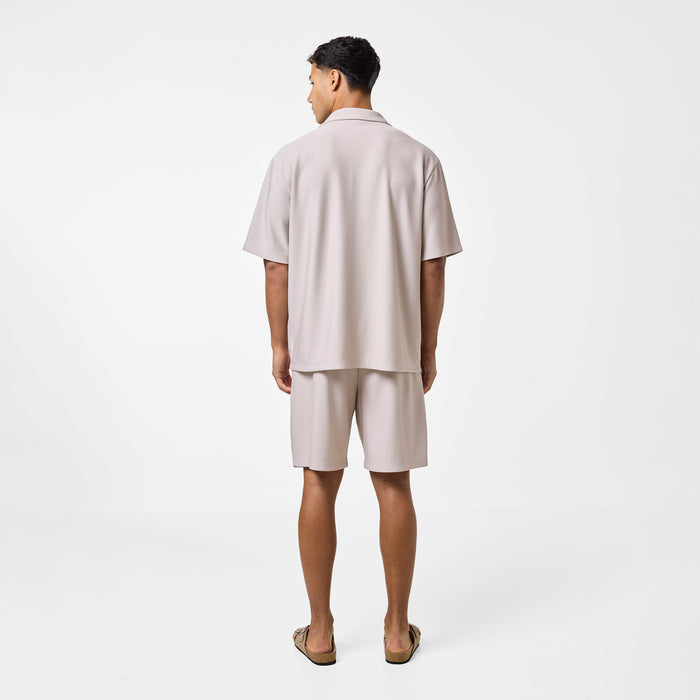 Pleated Short | Stone