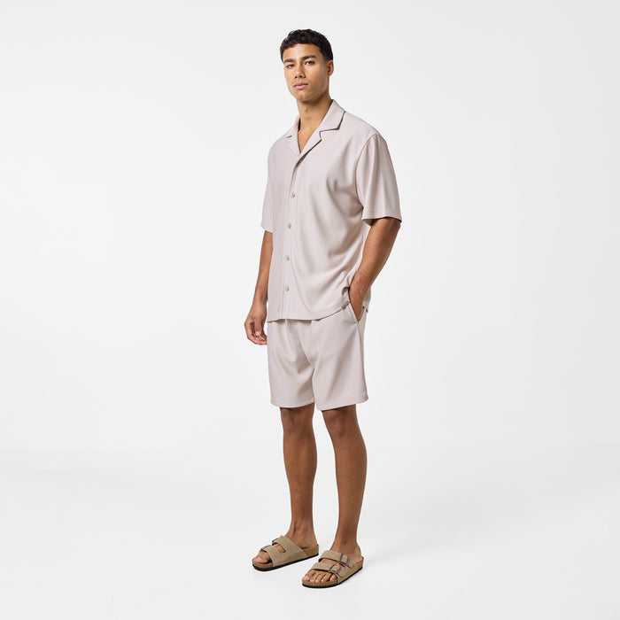 Pleated Short | Stone