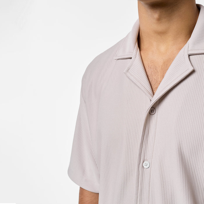 Pleated Twinset | Stone