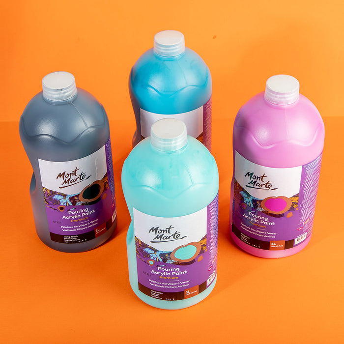 Pouring Acrylic Paint Premium 1L (33.8 US fl.oz) Bottle - Magenta