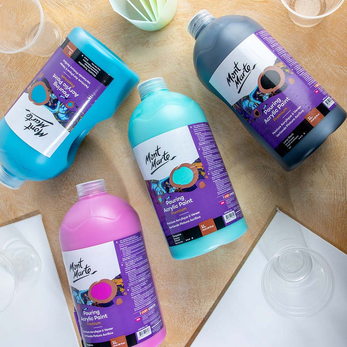 Pouring Acrylic Paint Premium 1L (33.8 US fl.oz) Bottle - Magenta