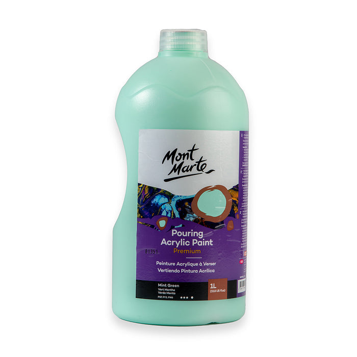 Pouring Acrylic Paint Premium 1L (33.8 US fl.oz) Bottle - Mint Green
