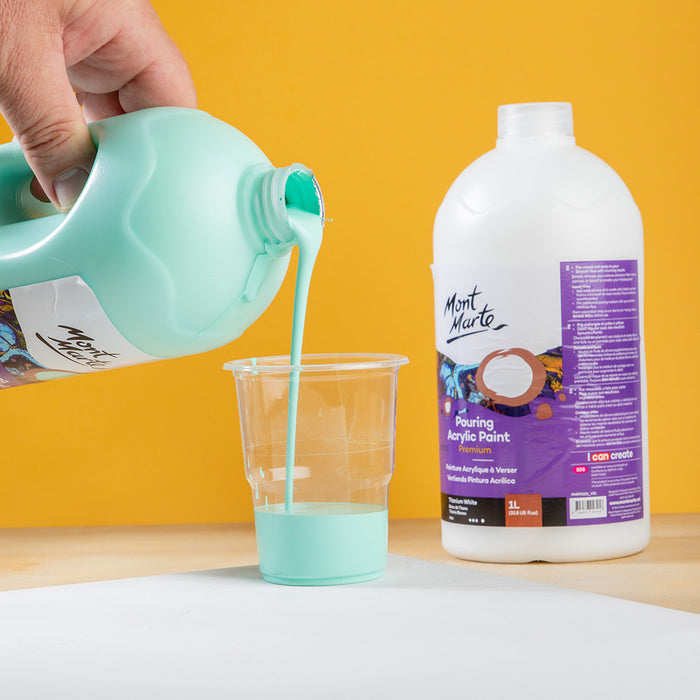 Pouring Acrylic Paint Premium 1L (33.8 US fl.oz) Bottle - Mint Green