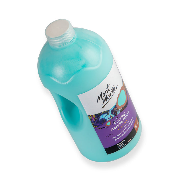 Pouring Acrylic Paint Premium 1L (33.8 US fl.oz) Bottle - Turquoise