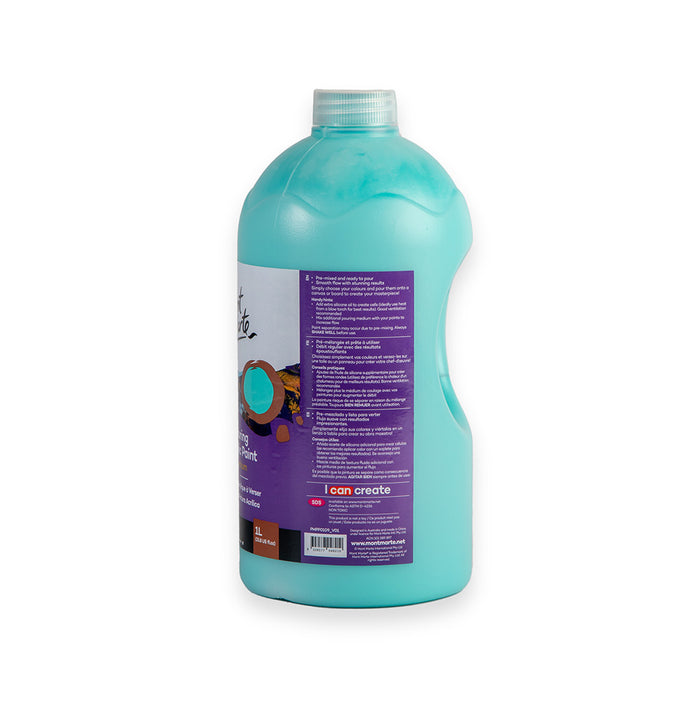 Pouring Acrylic Paint Premium 1L (33.8 US fl.oz) Bottle - Turquoise