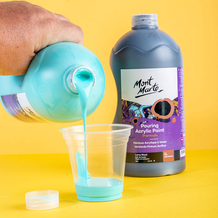 Pouring Acrylic Paint Premium 1L (33.8 US fl.oz) Bottle - Turquoise